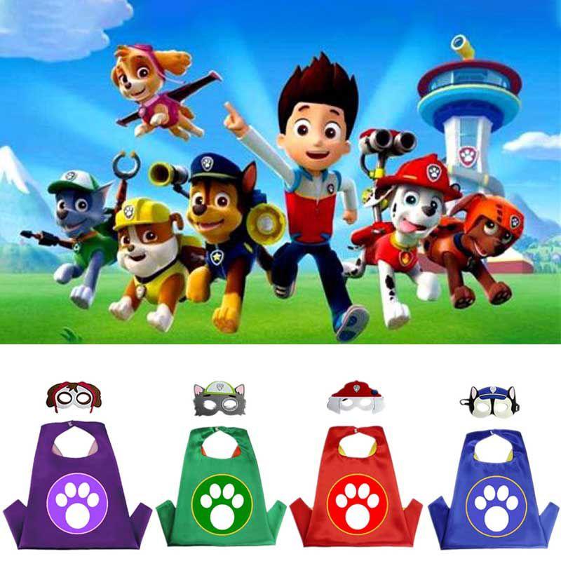 Vibrant Paw Patrol Cosplay Set For Kids With Colorful Cloak And Mask Included
