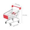 2 Pcs Mini Warenkorb Schreibtisch Spielzeug Kinder Pretend Spielen Miniatur Lagerung Supermarkt Trolley Baby Metall
