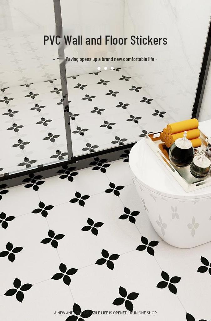 Waterproof Anti-slip Self-adhesive Bathroom & Kitchen Floor Tile Sticker
