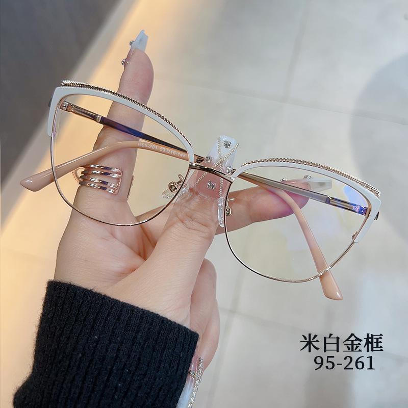 New year, optical glasses for men and women, metal anti-blue light, fashion trend, glasses