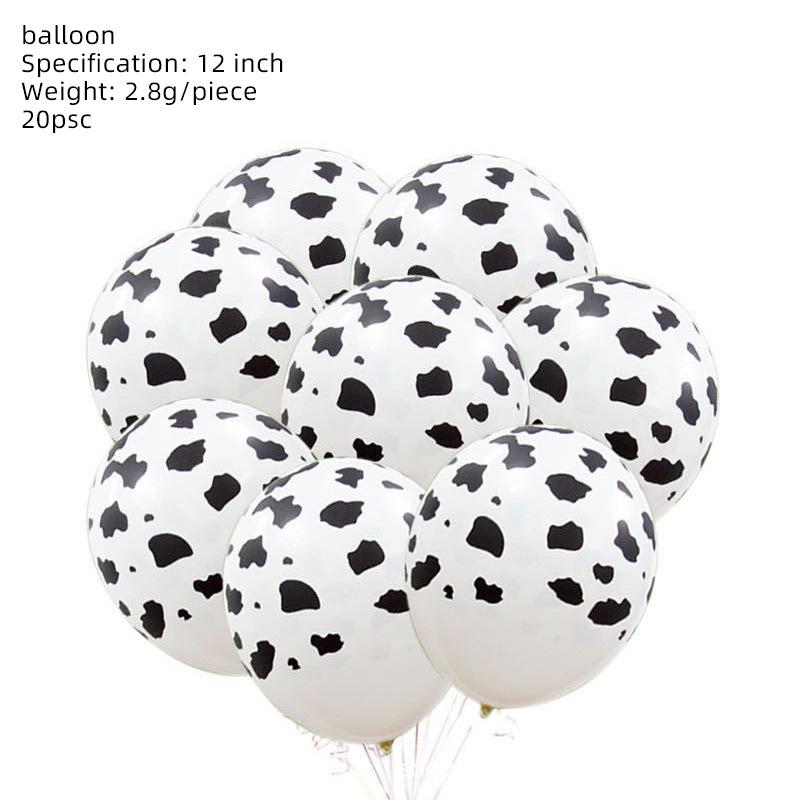 Cow Print Party Tableware Set: Plates, Napkins, Tablecloth for Farm Animal Baby Shower