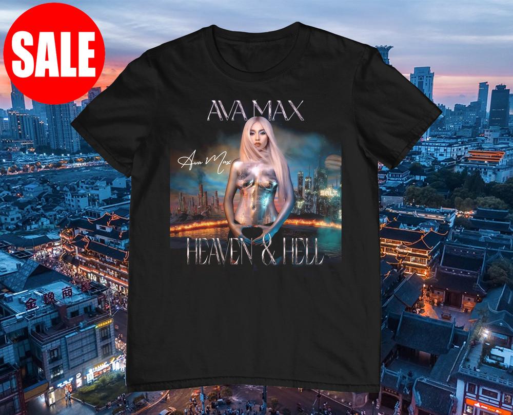Ava Max Heaven & Hell Heavy Cotton Black All Size For Men Shirt BT080 Unisex T-Shirt XXXL