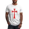 T-shirt Stampate Personalizzate con Croce dei Cavalieri Templari Uomo Estate Comode Traspiranti T-shirt Unisex 100% Cotone Manica Corta T-shirt Top