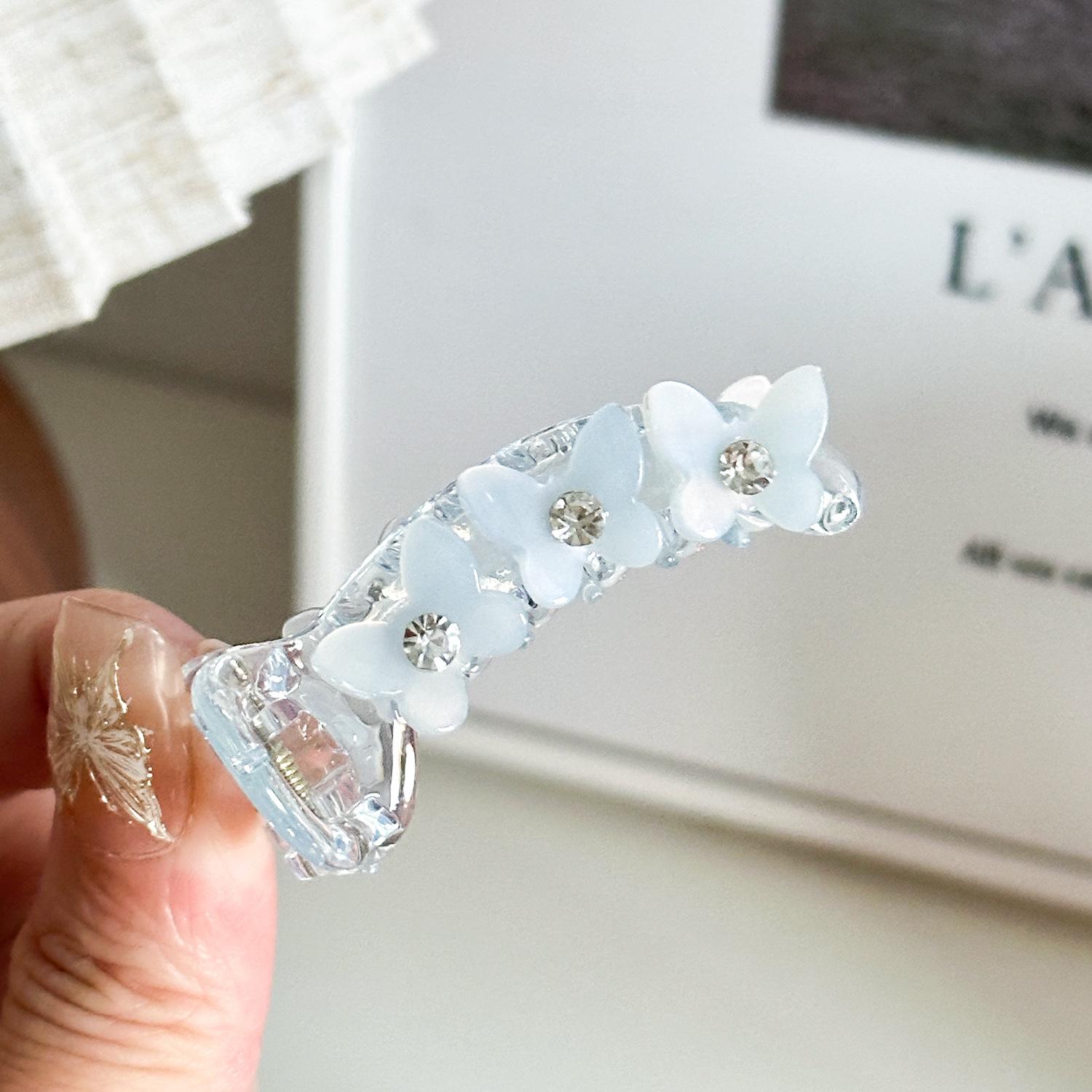 

Style Delightful Korean Banana Hair Clip With Gorgeous Butterfly And Flower Patterns For Elegance Effortless White Butterfly