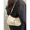 French retro saddle bag versatile underarm bag metal decorati punk style women's shoulder bag