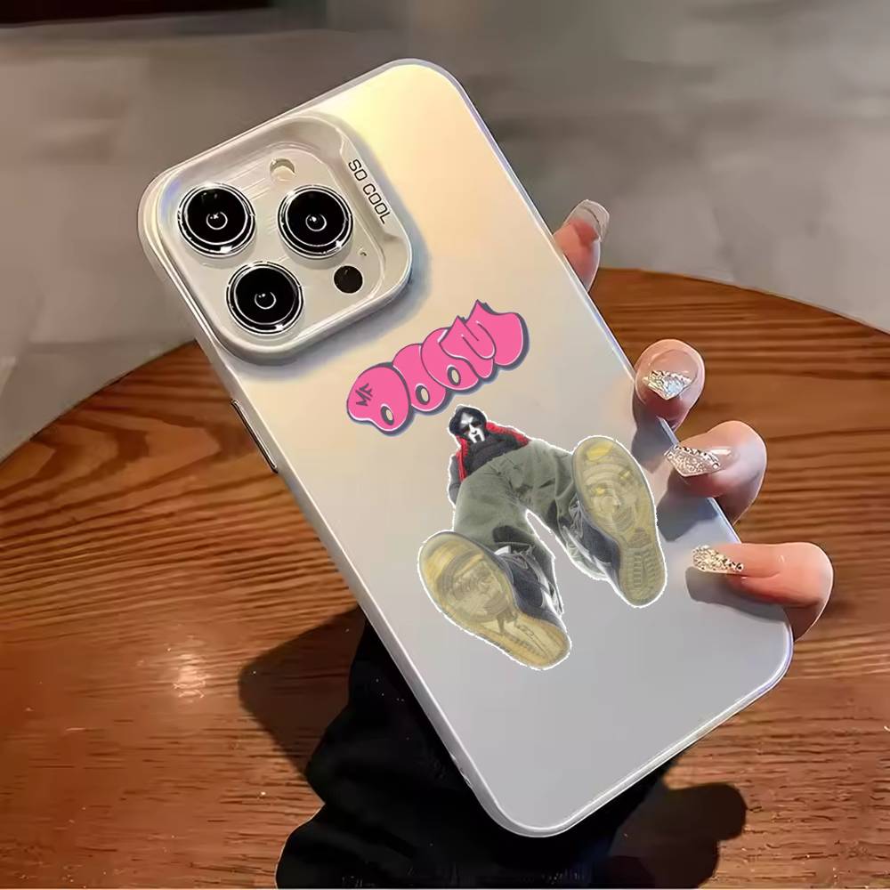 rapper M-MF DOOM Phone Case For iPhone 17,16,15,14,13,12,11,Pro Max,Plus Candy Silver Cover