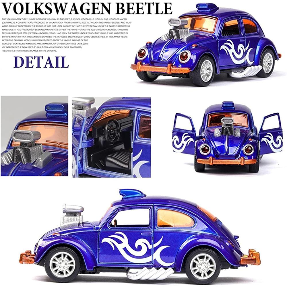 1/36 Scale Diecasts Toy Vehicles Beetle Modified Classic Car Model Car Alloy Pull Back Collection Toy Cars Model Gifts