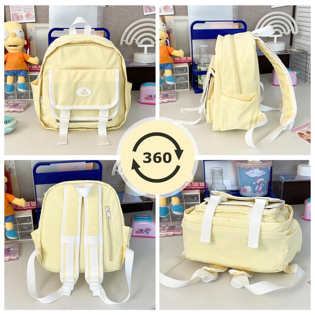 Manatsulife Ita Mini Movable Transparent Detachable Front TB06 Bag, Backpack, Women's, Cute, Otaku-inspired Bag, Lightweight, Window, Parts, (White)