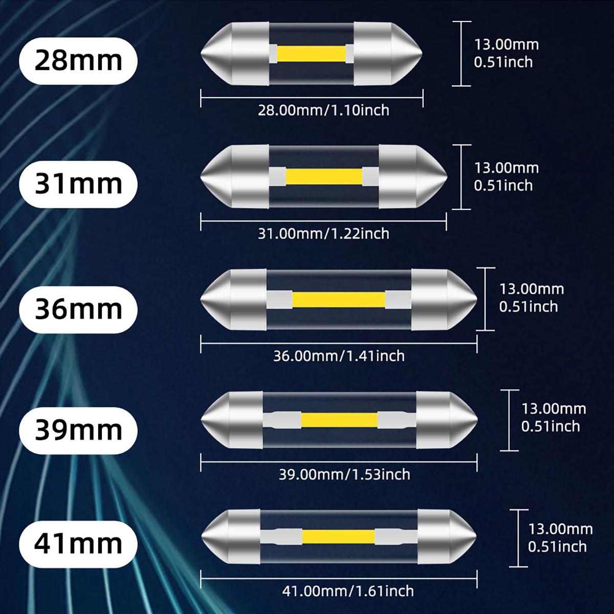 

10 шт. Светодиодные лампы C5W C10W 31 мм 36 мм 39 мм 41 мм COB Светодиодные лампы Canbus Гирляндные Светодиодные Автомобильные Внутренние Светильники Плафон Для Чтения Подсветка Номерного Знака 31mm