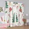 2pcs,2D Plane Printing Contemporary Curtains Christmas Tree Candy Cane Stars (2) Polyester (without Rod) Decorations Inside