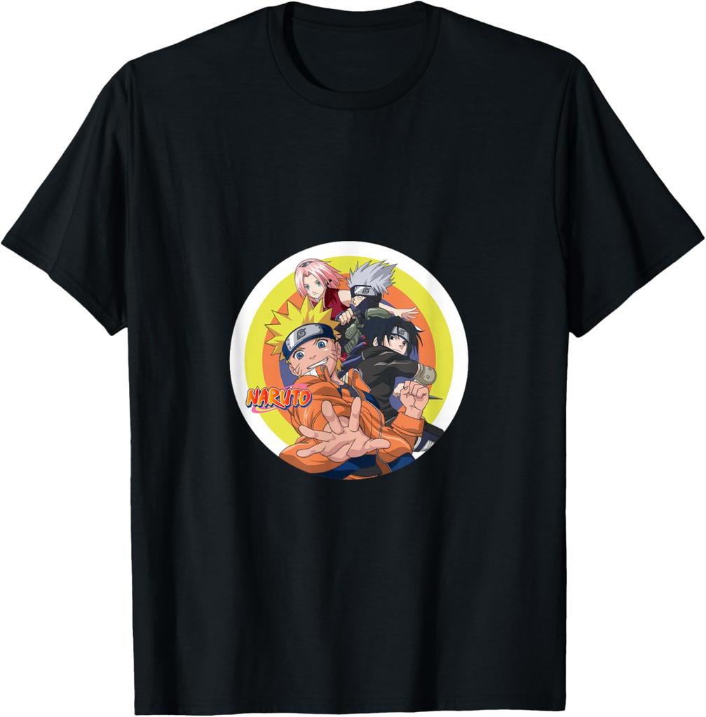 Naruto Shippuden Classic Group Character Art With Circles Tshirt