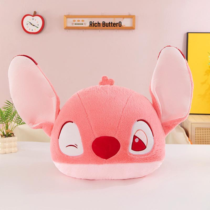 Sakura Pink Stitch Plush Toy with Flowers - Valentine's Day Gift for Girls