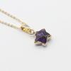 Dainty Natural Stone Gold Plated Star Gemstone Pendant Charm Pentagram Crystal Stone Pendant Necklace for Women Gift