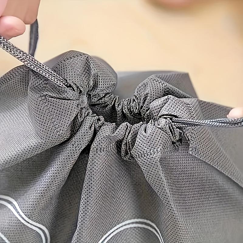 10 Stück Schuhaufbewahrungstasche - Vliesstoff staubdicht Reise-Schuhbox, transparentes Design mit Kordelzugverschluss
