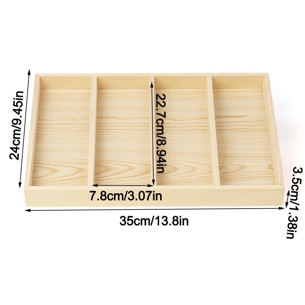 Wooden Jewelry Display Tray Multi-grid Stackable Card Box Jewelry Storage Box