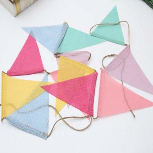 YUANSHOP1 Flag Garland Triangle Flag Set of 2 Banner Camp Flag Birthday Party Decoration Christmas Ornament Grand Camp Deco Flag 4m Length