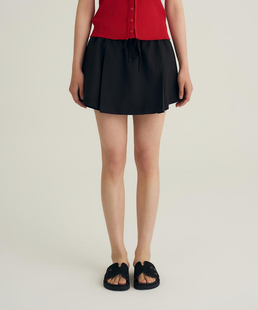 Biolses Tuck Detail Skirt Pants_Black