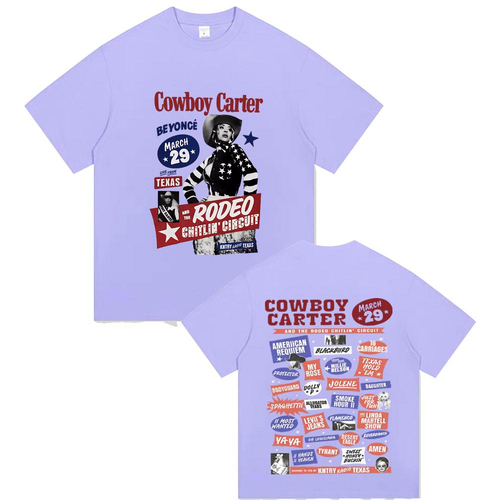 Singer Beyonce Cowboy Carter Graphic Tshirt Unisex Women Fashion Vintage Oversized Streetwear Summer Male Casual Cotton T Shirts
