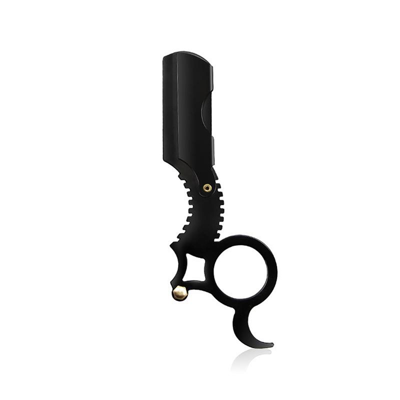 

Парикмахерская бритва с прямыми краями, ручная бритва для стрижки бороды и бровей, ручная бритва для депиляции чёрный