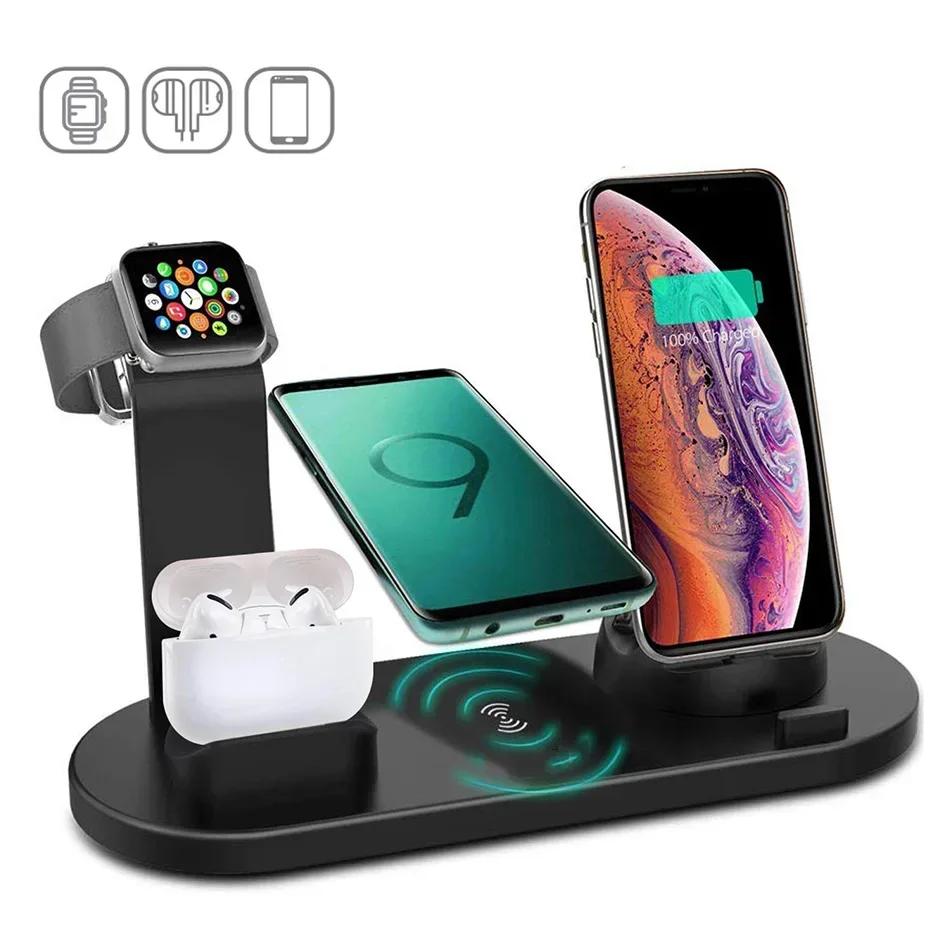 

100 Вт 7 в 1 беспроводное зарядное устройство подставка для iPhone 15 14 13 12 11 XR Watch Airpods Pro iWatch 9 8 7 быстрая зарядная станция