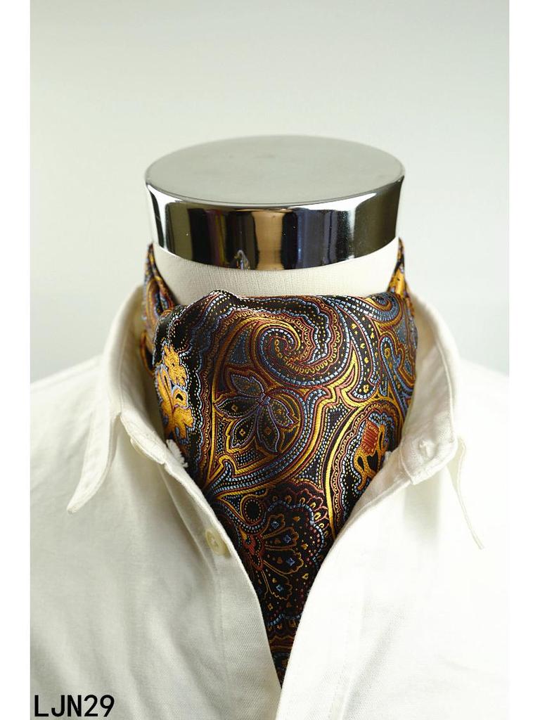 Herren Seide Gestreift Gepunktet Doppelseitiger Mode Schal