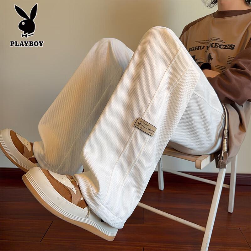 Playboy Men s Ice Silk Wide-Leg Casual Pants XL