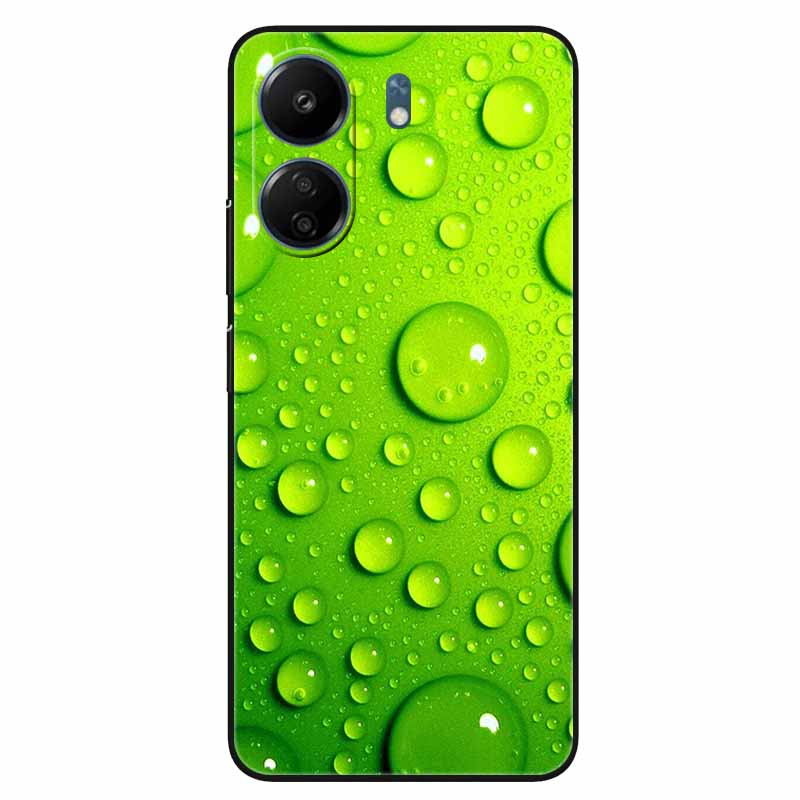 For Xiaomi Redmi 13C 4G Case Animals Painted Black Bumper Silicon TPU Coque for Redmi13C 4G 13 C Shockproof Covers Wolf Soft Bag