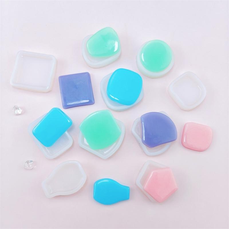 Food Grade Silicone Mold Resin Crafts Moulds Geometric Shapes Jewelry Making Art Supplies Silicone Texture for Crafting