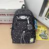 Schoolbag Large-capacity New Polka Dot Star Backpack Junior High School Student College Bag Women's Simple Versatile Leisure Travel Backpack