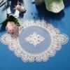 Premium lace Oval Christmas flower Embroidery table cloth cover wedding party tablecloth kitchen Table decoration and accessories