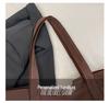 Versatile Large Capacity Canvas Tote: Fashionable Shoulder or Handheld School Bag for Commuting and Shopping