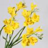 Realistic Simulation PU Freesia Flower With Bendable Iron Wire Stems Artificial Flower for Wedding Party Decoration