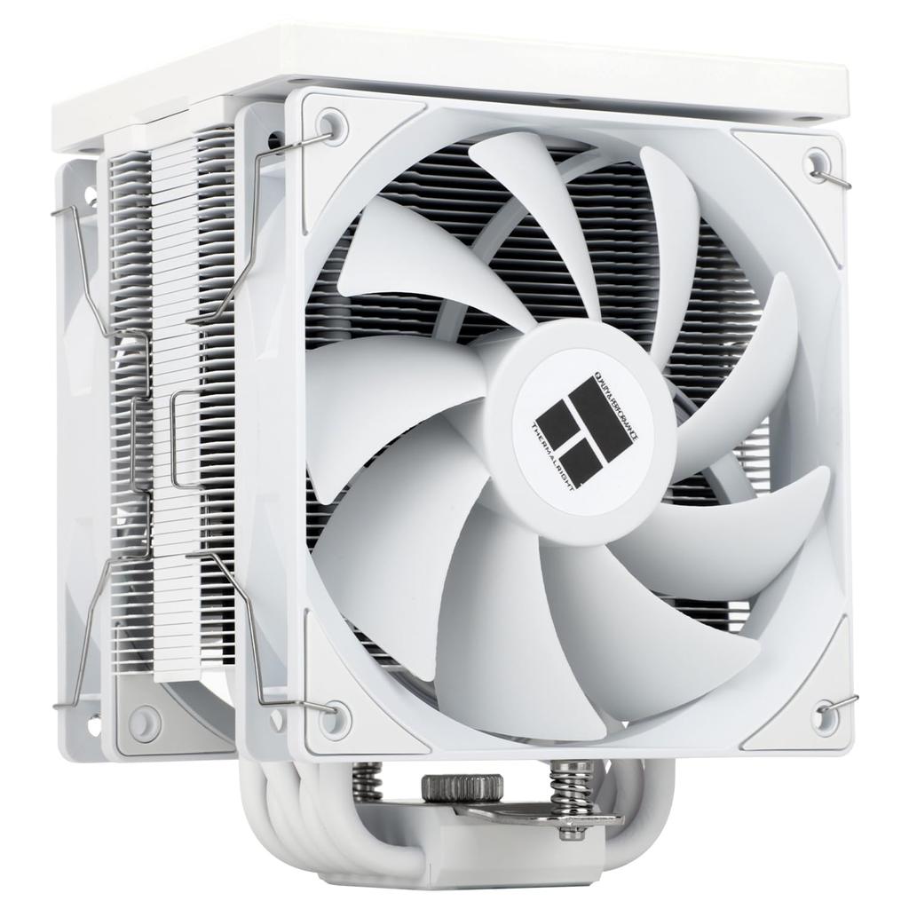 Thermalright Burst Assassin 120 Vision White Side-Flow Single Tower Heatsink CPU Cooler with 2.4-inch LCD Panel, 6 x 6mm Heat Pipes, Authorized