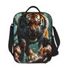 Tiger Lunch Bags Insulated Bento Box Portable Lunch Tote Resuable Picnic Bags Thermal Bag for Woman Children Travel