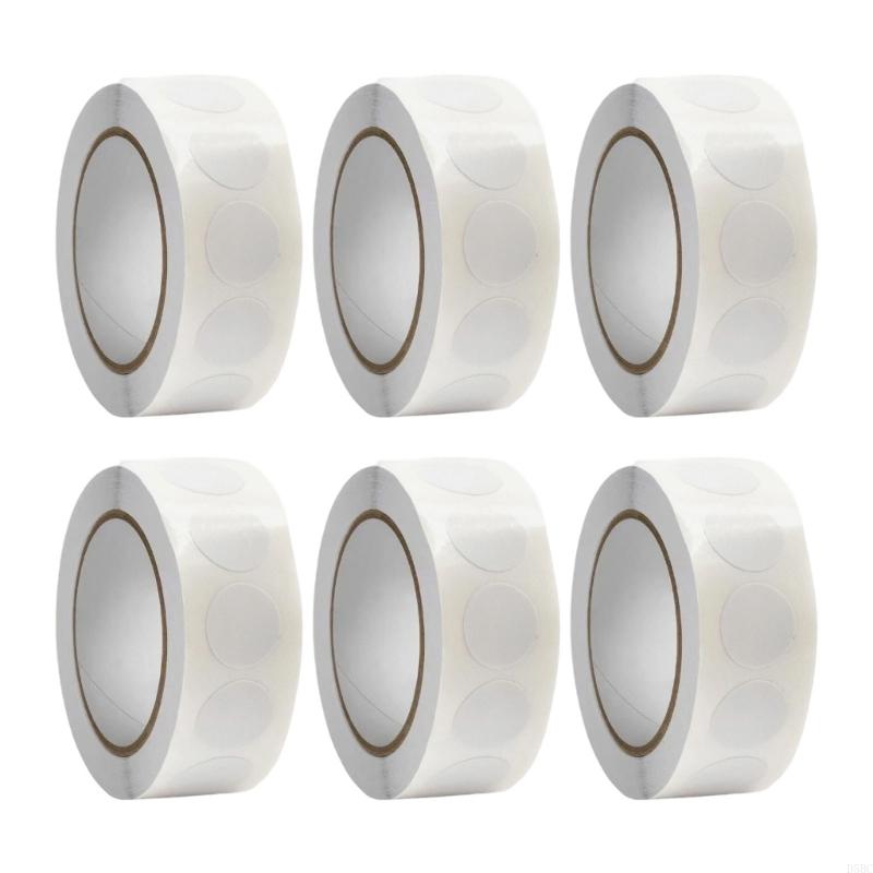 6 Rolls Red Dot Sticker Adhesive Labels Round Sticker Circular Sticker For Crafting Storage Sorting Projects