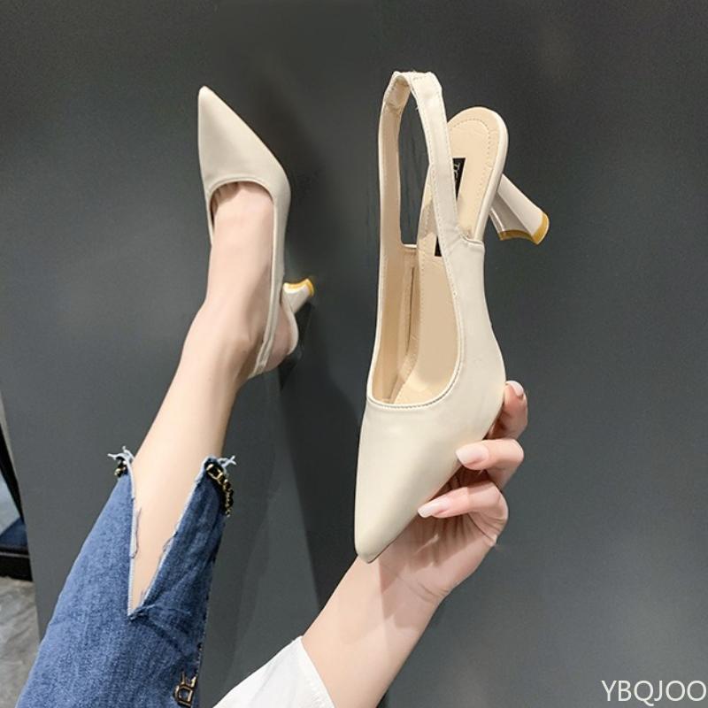 Spring and Summer Fashion New Pointed High-heeled Women's Shoes with Thin Heel and Toe Cover Shallow Mouth Single Shoe for Women
