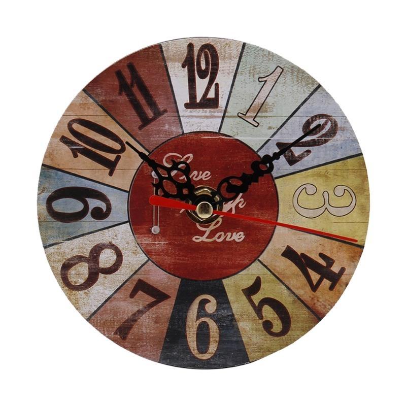 Unique Silent Wooden Round Wall Clock Home Decoration Wall Clocks,Arabic Numerals Hanging Clock for Laundry Room Decor