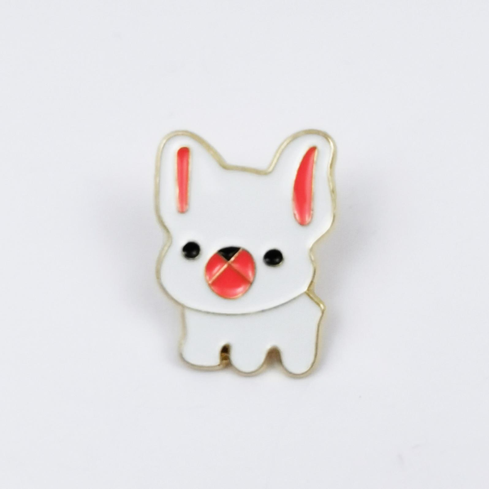 Adorable Yellow Chicken & Pug Cartoon Brooch - Pet-Themed Backpack & Clothing Accessory
