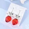 925 Sterling Copper Lucky Guardian Ear Zircon Original Design Earrings Color Zircon Making for Women Girl Wedding Party Gifts