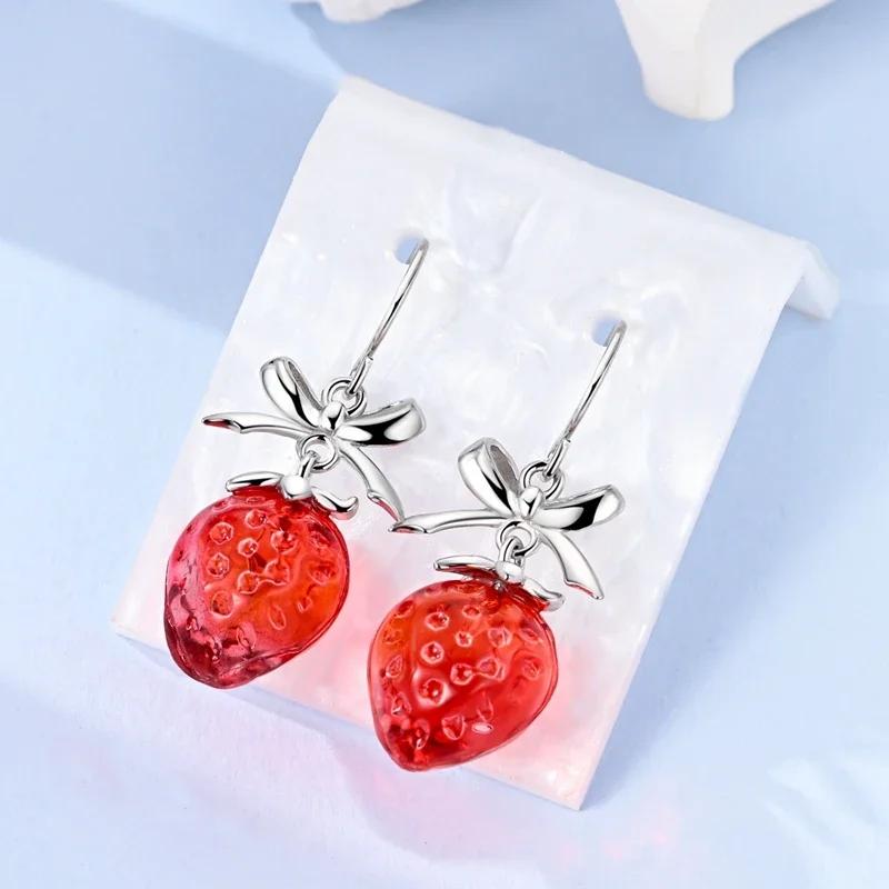 925 Sterling Copper Lucky Guardian Ear Zircon Original Design Earrings Color Zircon Making for Women Girl Wedding Party Gifts