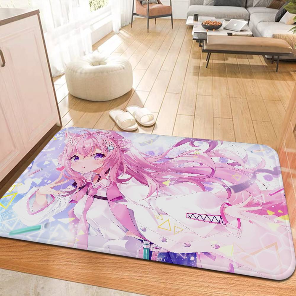 Hakui Koyori Anime Bathroom Mat Anti-slip Absorb Water Long Strip Cushion Bedroon Mat Welcome Doormat