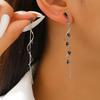 Luxury Flower Diamond Tassel Long Earrings: Elegant Alloy Leaf Design