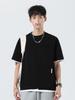 Men's Summer Two-Piece Loose Bamboo Pattern Heavyweight T-Shirt