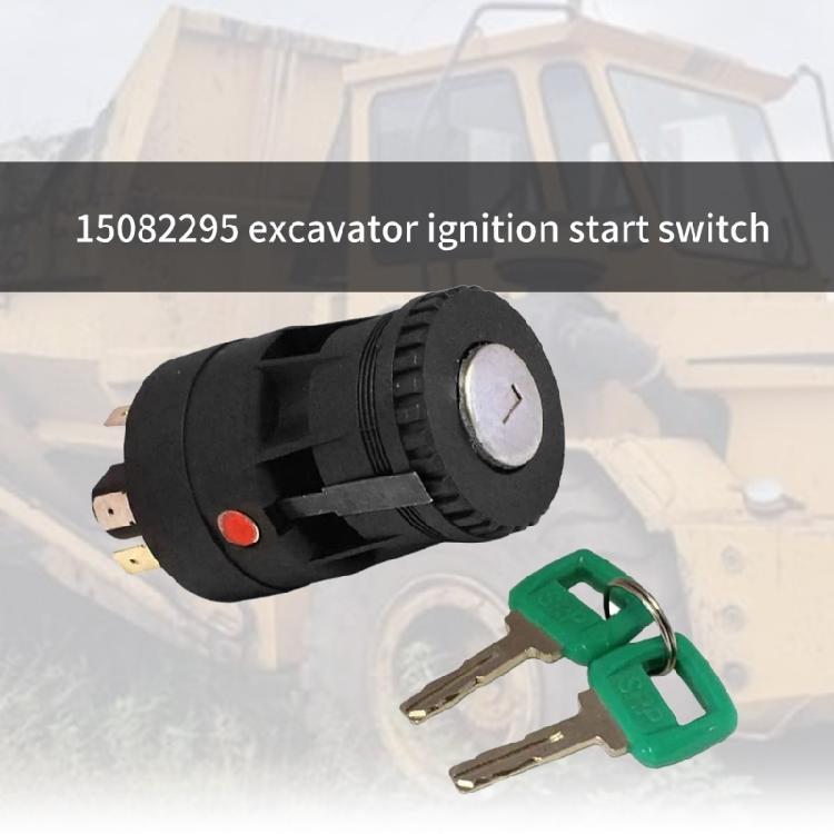 Replacement Accessories Ignition Switch for A20C A30C A25D A35D A40D Ignition Switch Lock Cylinder with 2 Keys 11007281