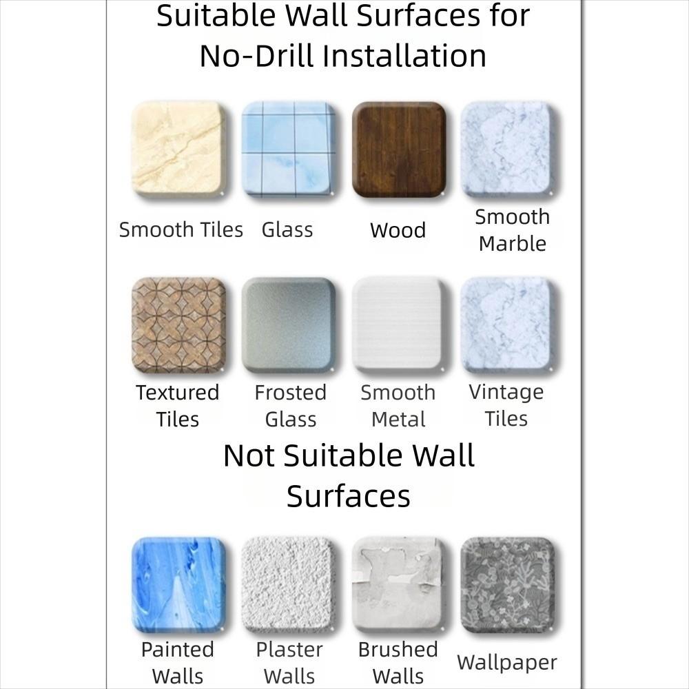 Nail Free Installation Bathroom Towel Rack Wall Mounted Bath Towel Storage Rack  Kitchen Storage