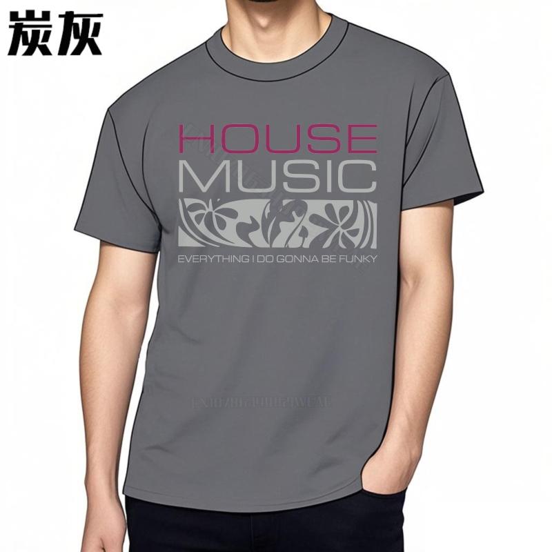 Tshirt Unisex Cotton Essential Teeshirts House Music Funky Design Travel Casual Tee Classic Daily Wear Streetwear Tshirts