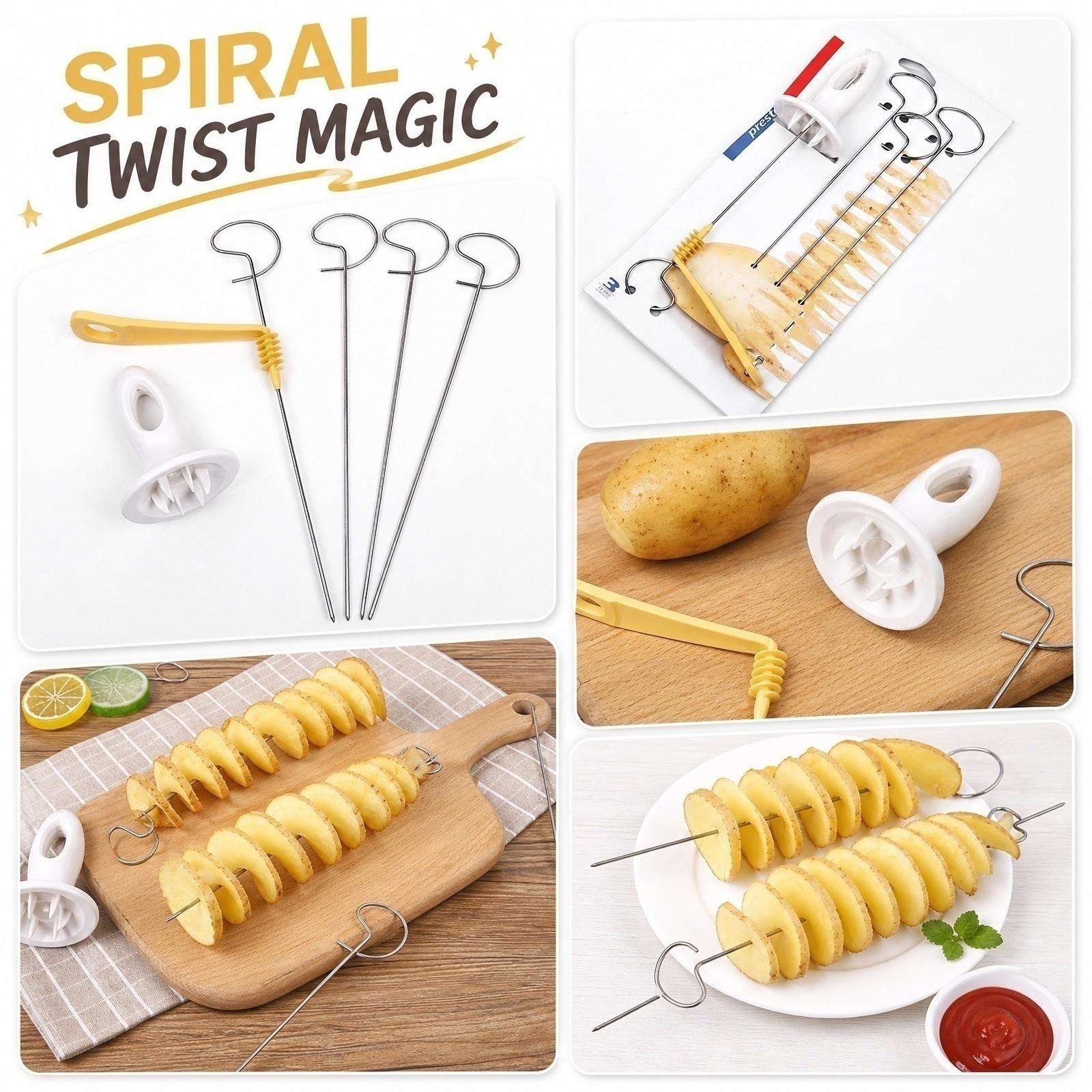 Spiral Potato Vegetable Cutter Kitchen Tool for One Size