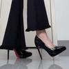 Black High-heeled Shoes, Women's Waterproof Platform Is Not Tired, Shallow-mouth Stiletto Single Shoes, Temperament Pointed Professional Shoes