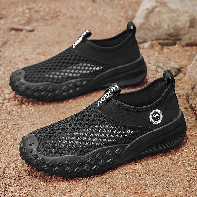 Fashion Men Casual Shoes Fashion Summer Shoes Mesh outdoor Breathable Slip-on Flats Men Sneakers Comfortable Water Loafers Zapatillas