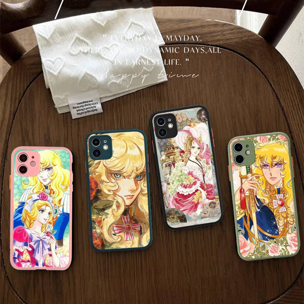 Classic Anime The Rose Of Versailles Matte Transparent Phone Cover For IPhone Case 16 15 14 13 12 11 Pro Max X XS Max Plus